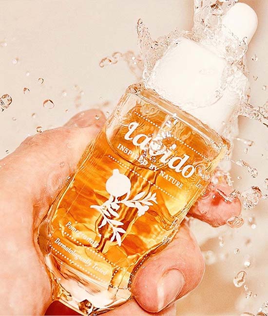 Replenishing Facial Serum Lavido, serum olejkowe w szklanej buteleczce